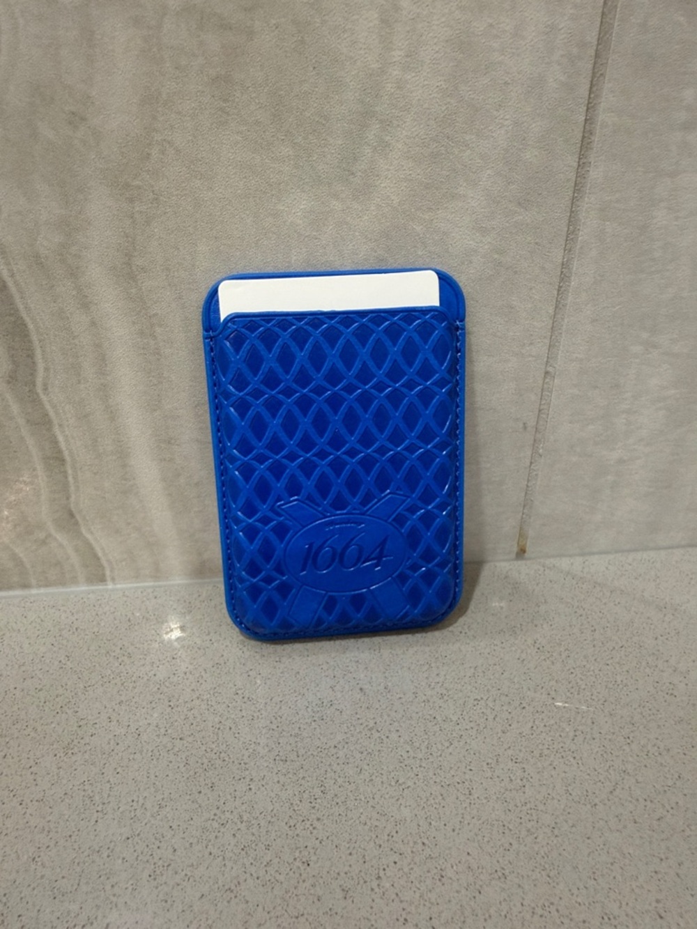 Blue Silicone Phone Card Holder